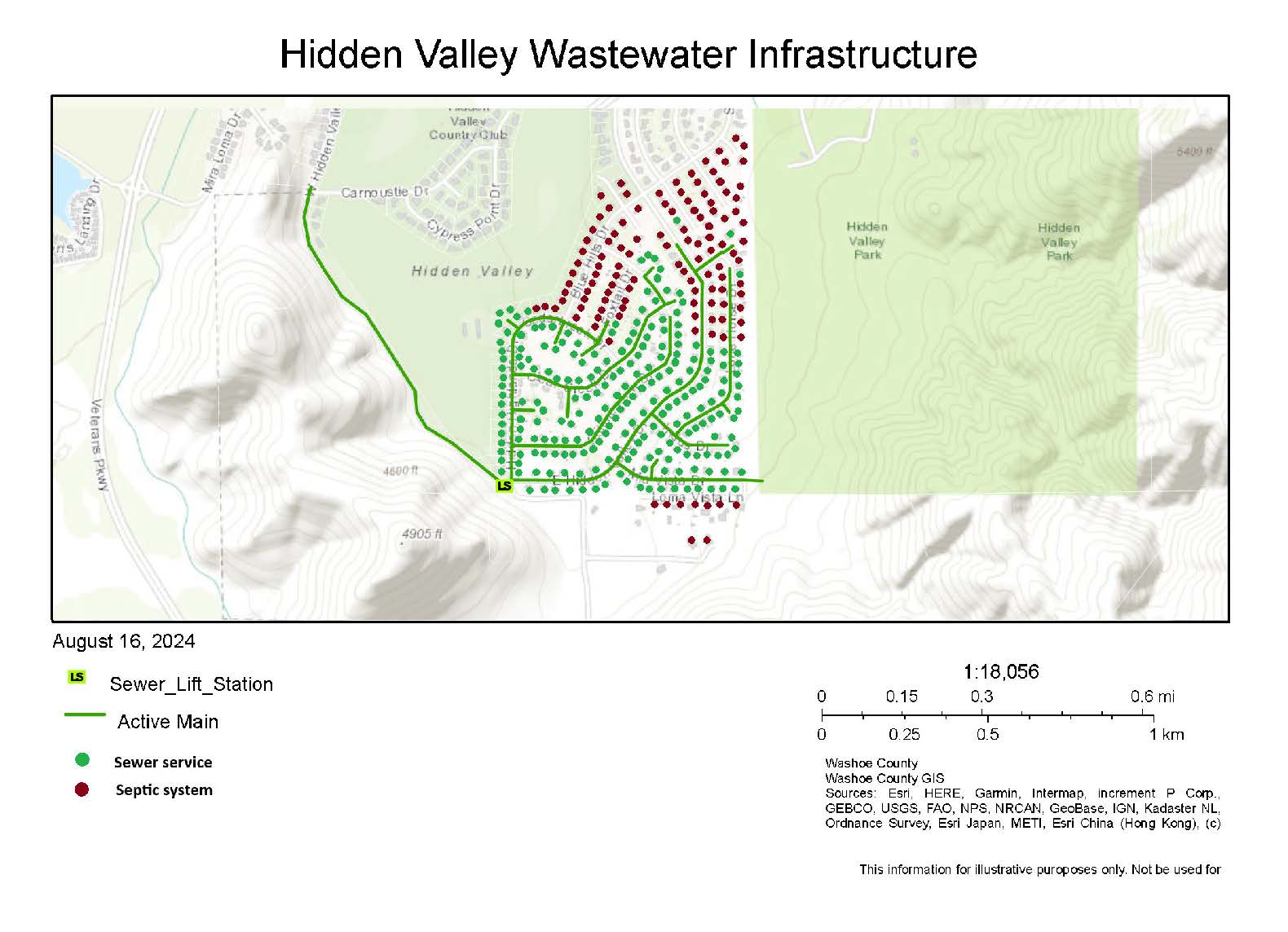 Map of Hidden Valley Waste Water