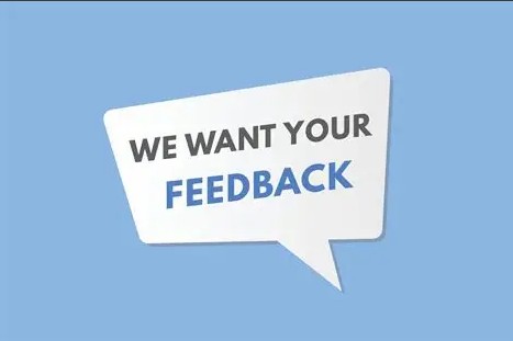 word bubble that says feedback