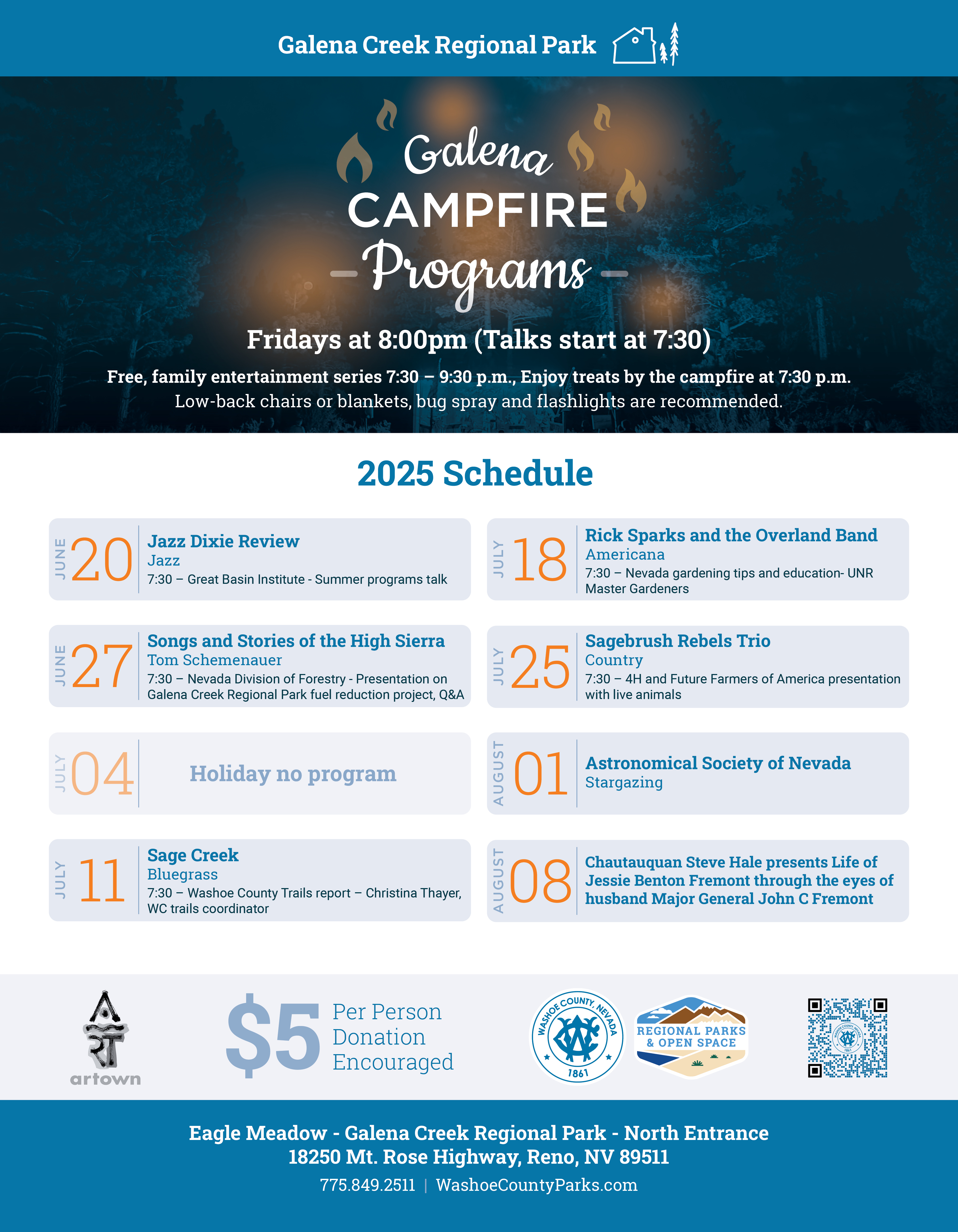 2024 Galena Campfire Program Flyer