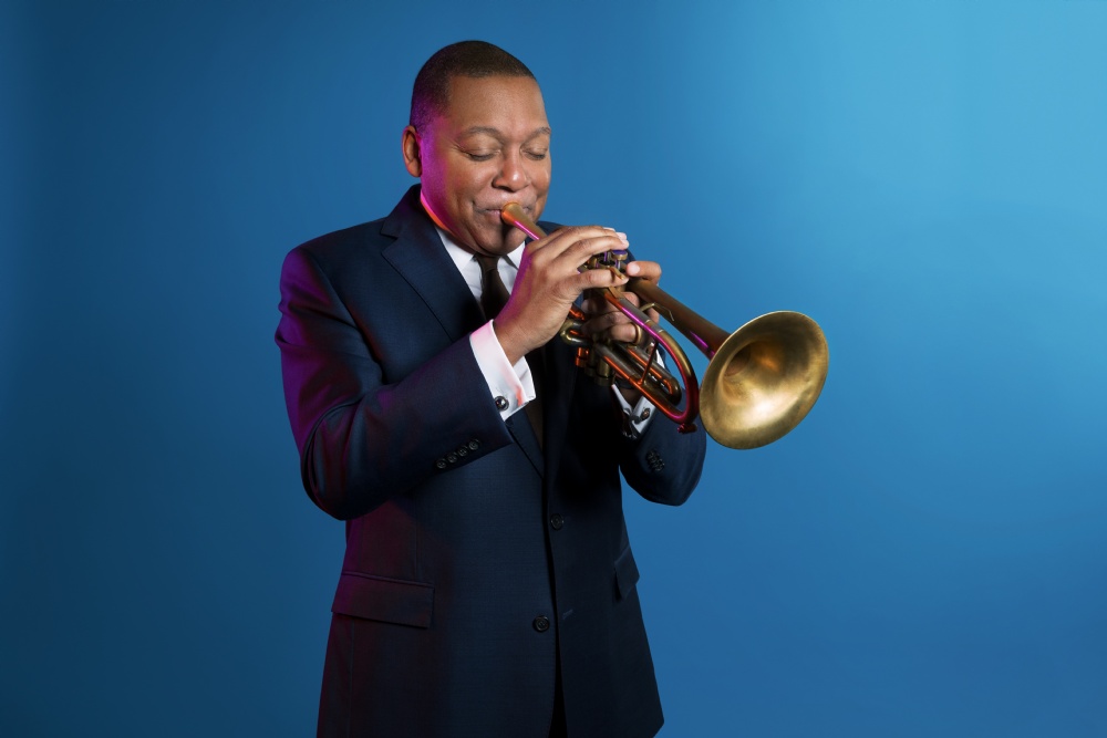 Wynton Marsalis playing trumpet