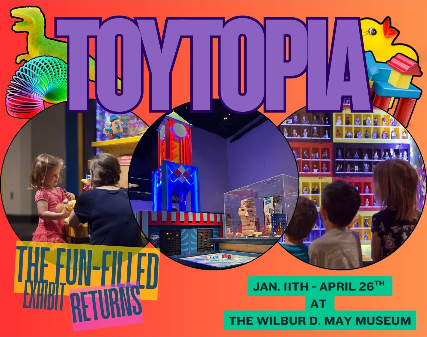 Image advertising a toy-themed museum exhibit